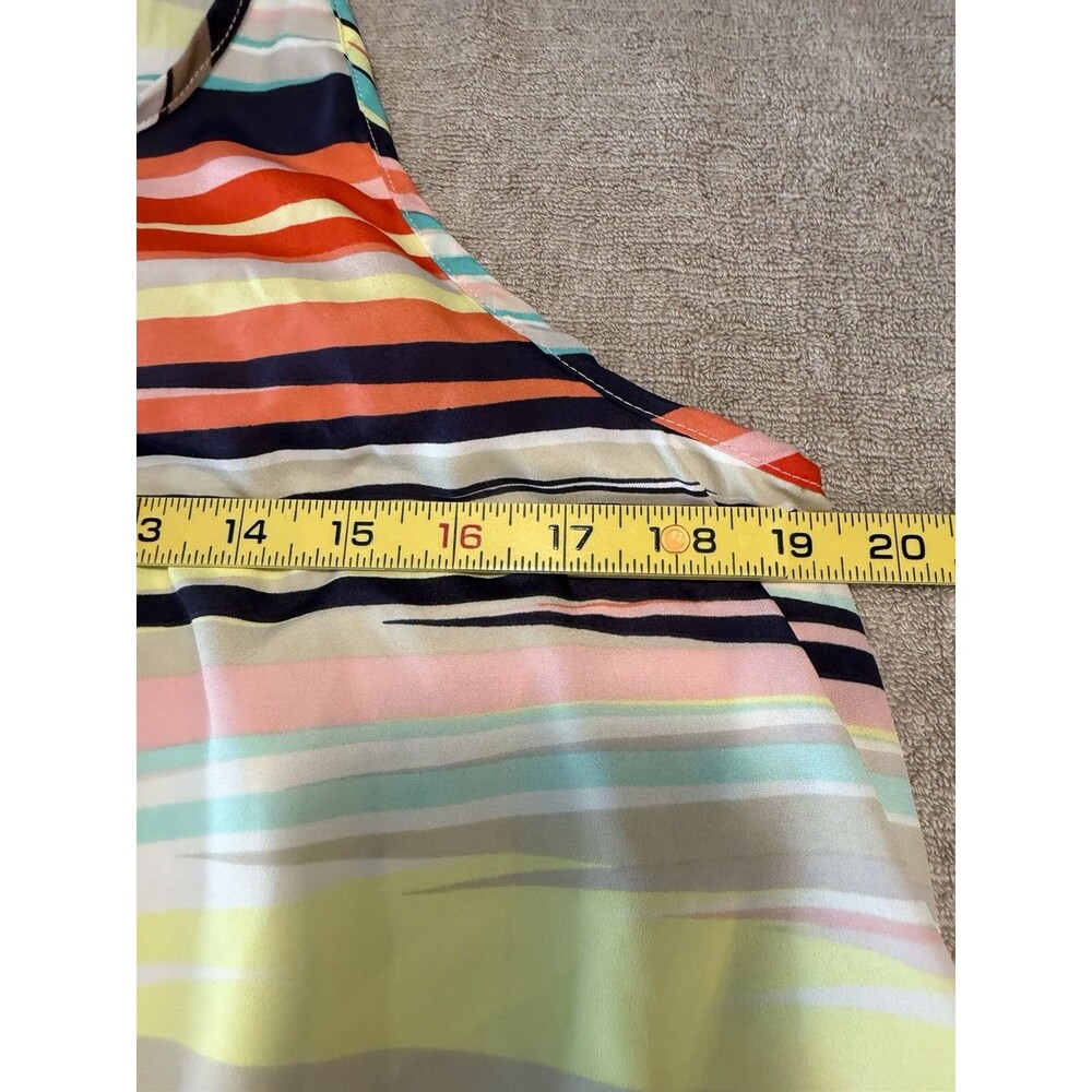 Speechless Women's Multicolor Striped Shift Dress Round Neck Sleeveless Short L - Picture 5 of 8
